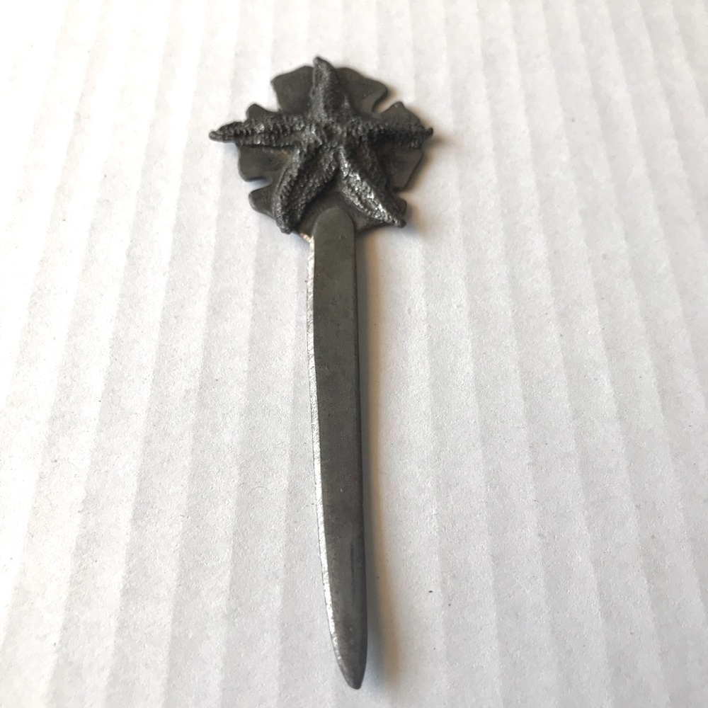 Metzke Vintage Pewter Starfish Letter Opener